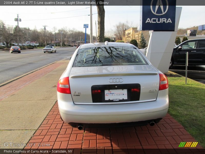 Light Silver Metallic / Ebony 2004 Audi A6 2.7T S-Line quattro Sedan