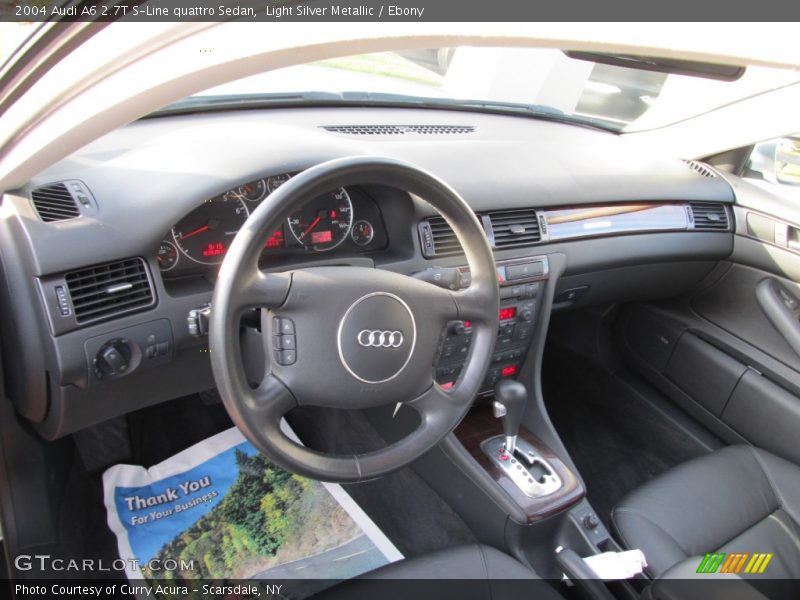 Light Silver Metallic / Ebony 2004 Audi A6 2.7T S-Line quattro Sedan
