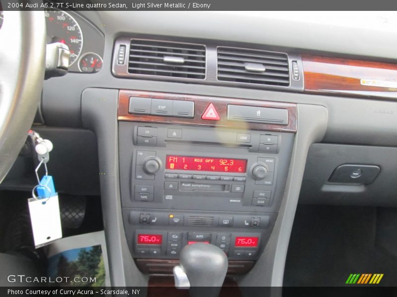 Light Silver Metallic / Ebony 2004 Audi A6 2.7T S-Line quattro Sedan
