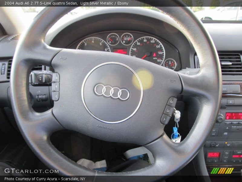 Light Silver Metallic / Ebony 2004 Audi A6 2.7T S-Line quattro Sedan