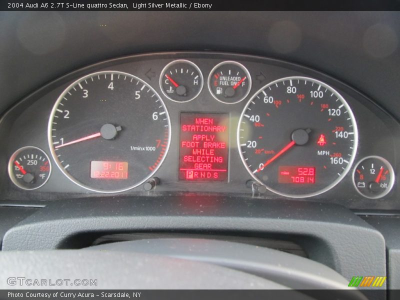  2004 A6 2.7T S-Line quattro Sedan 2.7T S-Line quattro Sedan Gauges