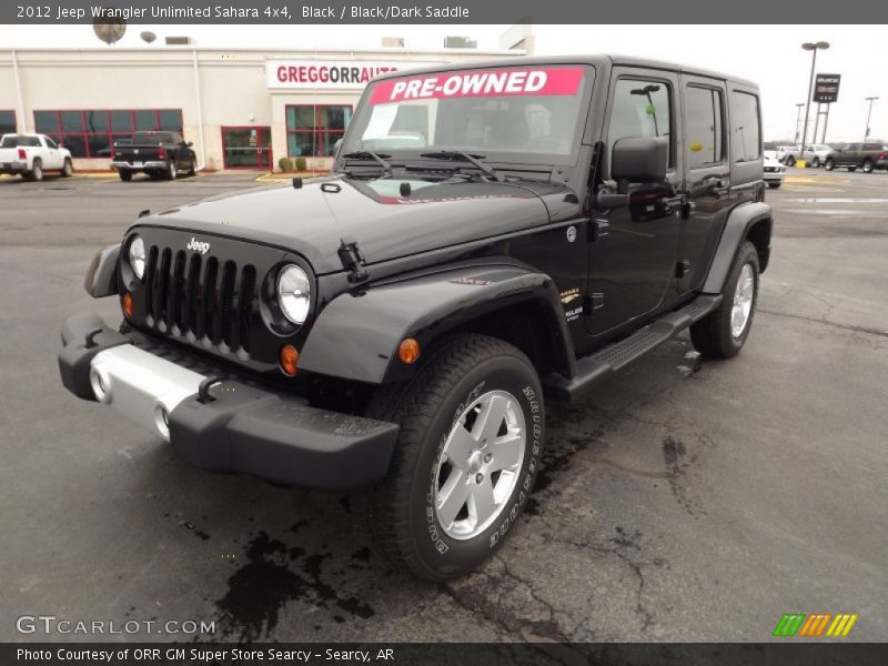 Black / Black/Dark Saddle 2012 Jeep Wrangler Unlimited Sahara 4x4