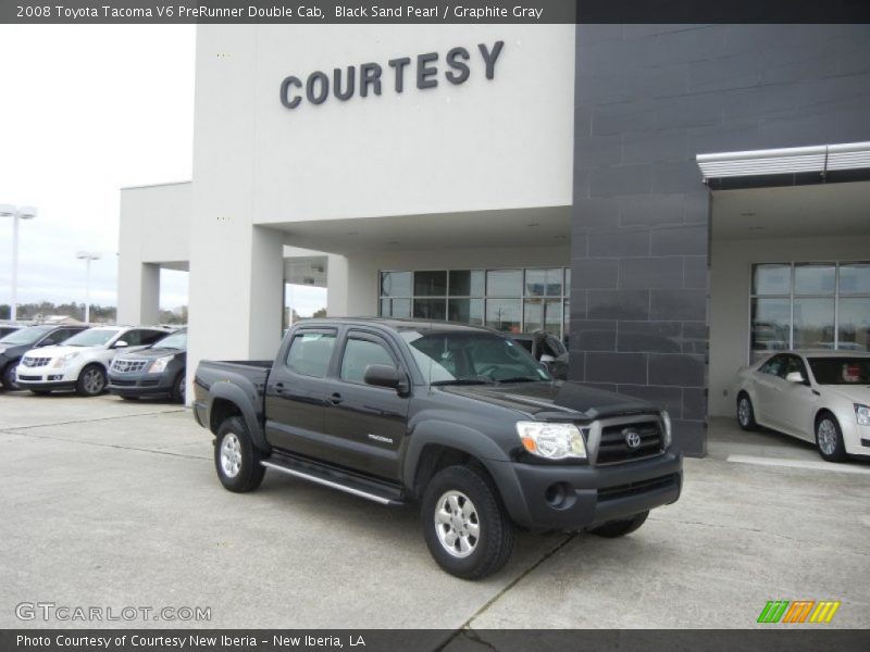 Black Sand Pearl / Graphite Gray 2008 Toyota Tacoma V6 PreRunner Double Cab