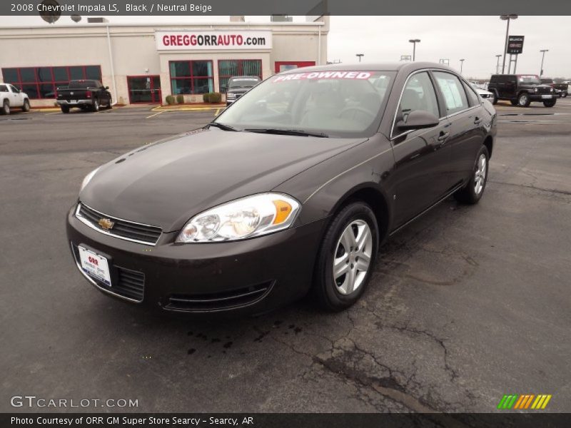 Black / Neutral Beige 2008 Chevrolet Impala LS