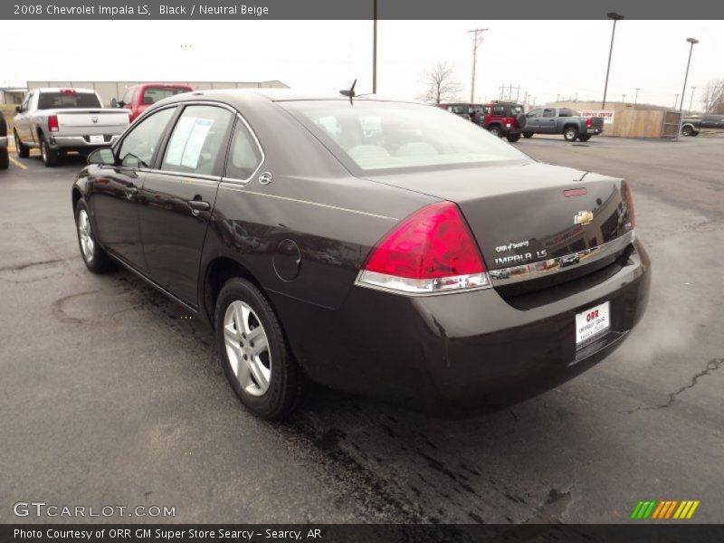 Black / Neutral Beige 2008 Chevrolet Impala LS