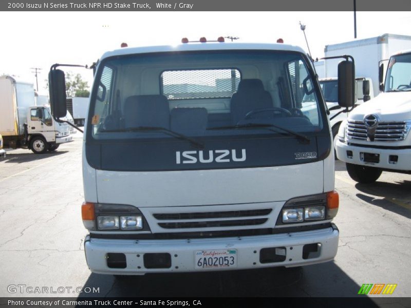 White / Gray 2000 Isuzu N Series Truck NPR HD Stake Truck