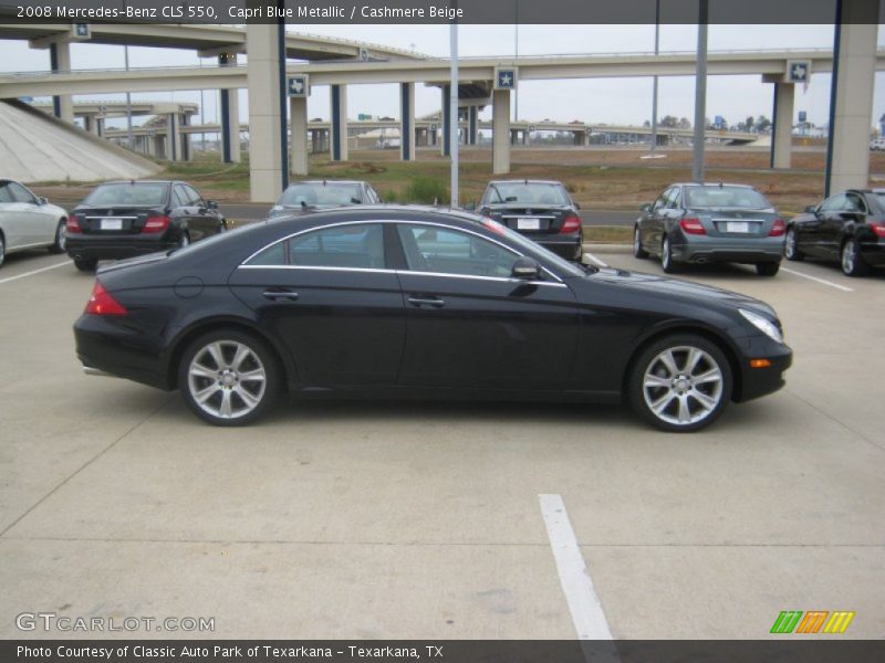 Capri Blue Metallic / Cashmere Beige 2008 Mercedes-Benz CLS 550