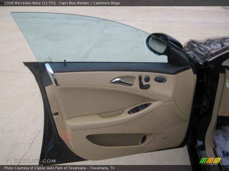 Capri Blue Metallic / Cashmere Beige 2008 Mercedes-Benz CLS 550