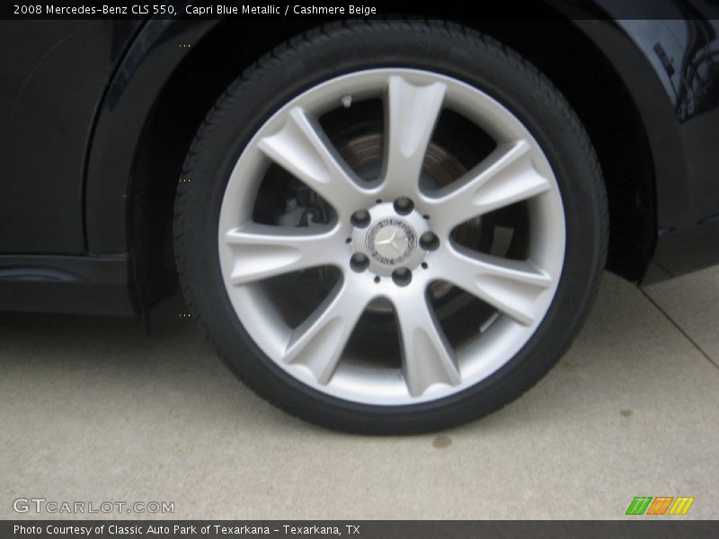 Capri Blue Metallic / Cashmere Beige 2008 Mercedes-Benz CLS 550
