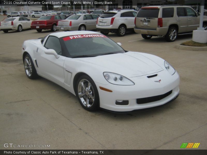 Arctic White / Ebony Black 2010 Chevrolet Corvette Grand Sport Coupe