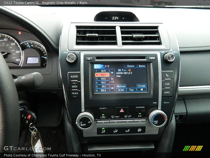 Magnetic Gray Metallic / Black 2012 Toyota Camry SE