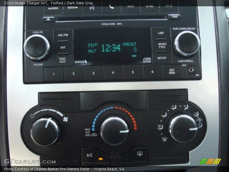 TorRed / Dark Slate Gray 2010 Dodge Charger SXT