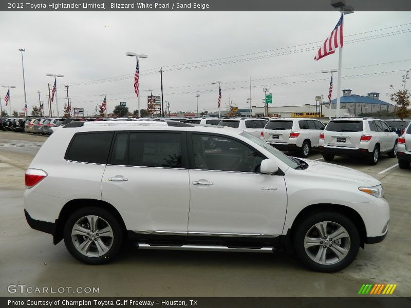 Blizzard White Pearl / Sand Beige 2012 Toyota Highlander Limited