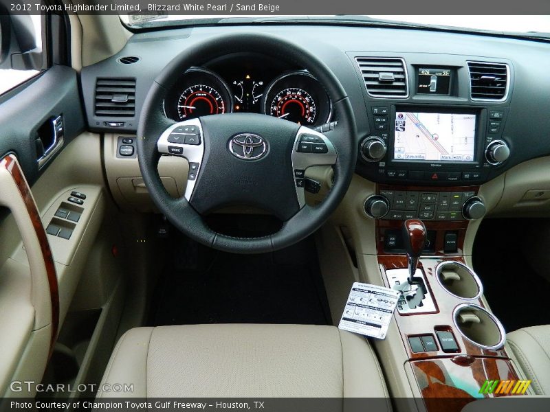 Blizzard White Pearl / Sand Beige 2012 Toyota Highlander Limited