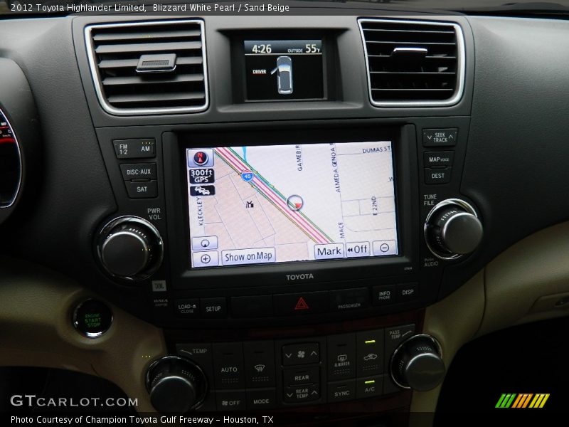 Blizzard White Pearl / Sand Beige 2012 Toyota Highlander Limited
