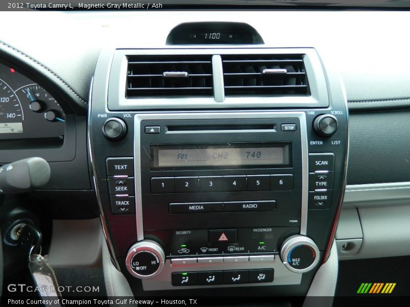 Magnetic Gray Metallic / Ash 2012 Toyota Camry L