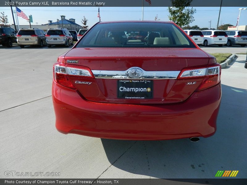 Barcelona Red Metallic / Ivory 2012 Toyota Camry XLE
