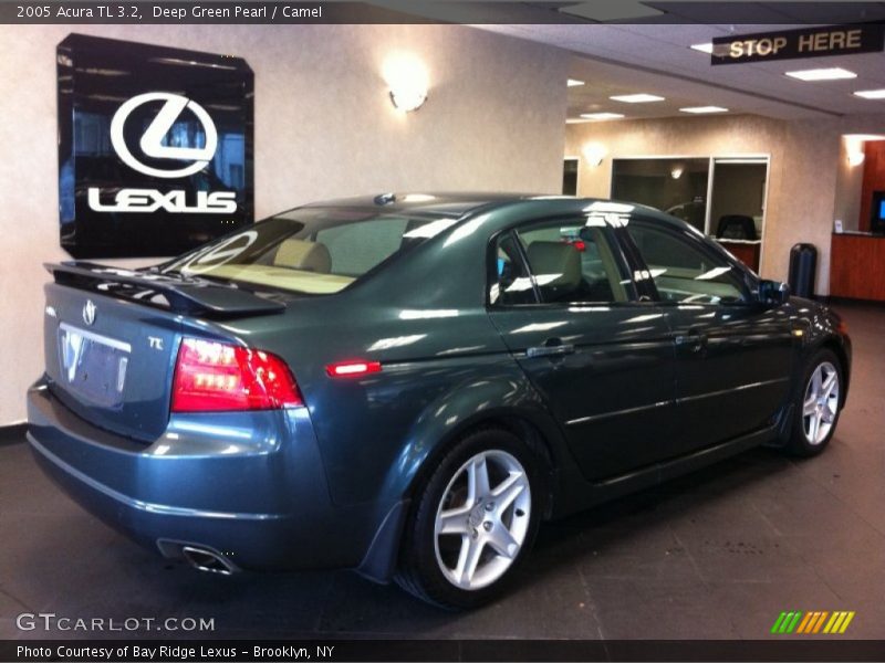Deep Green Pearl / Camel 2005 Acura TL 3.2