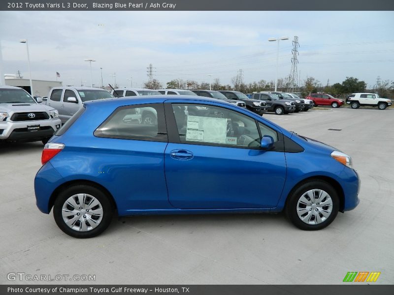  2012 Yaris L 3 Door Blazing Blue Pearl