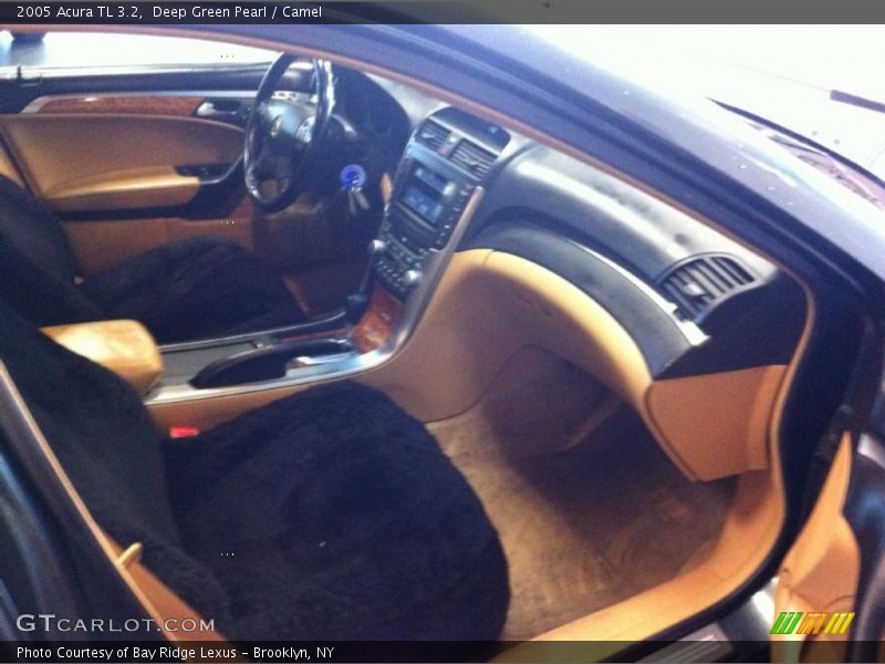 Deep Green Pearl / Camel 2005 Acura TL 3.2