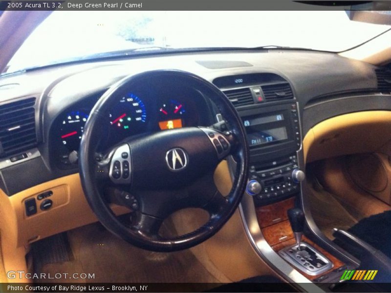 Deep Green Pearl / Camel 2005 Acura TL 3.2