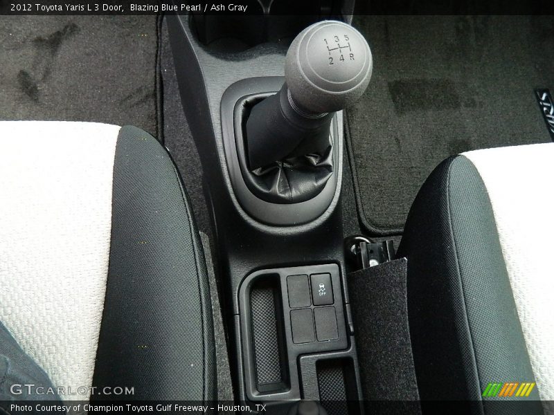 Blazing Blue Pearl / Ash Gray 2012 Toyota Yaris L 3 Door