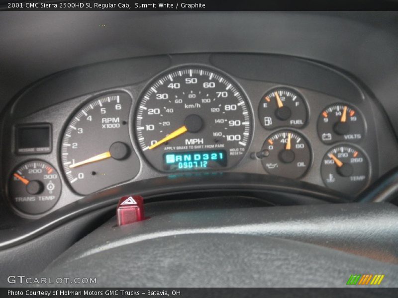 Summit White / Graphite 2001 GMC Sierra 2500HD SL Regular Cab