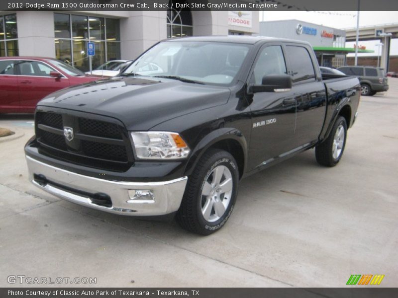 Black / Dark Slate Gray/Medium Graystone 2012 Dodge Ram 1500 Outdoorsman Crew Cab