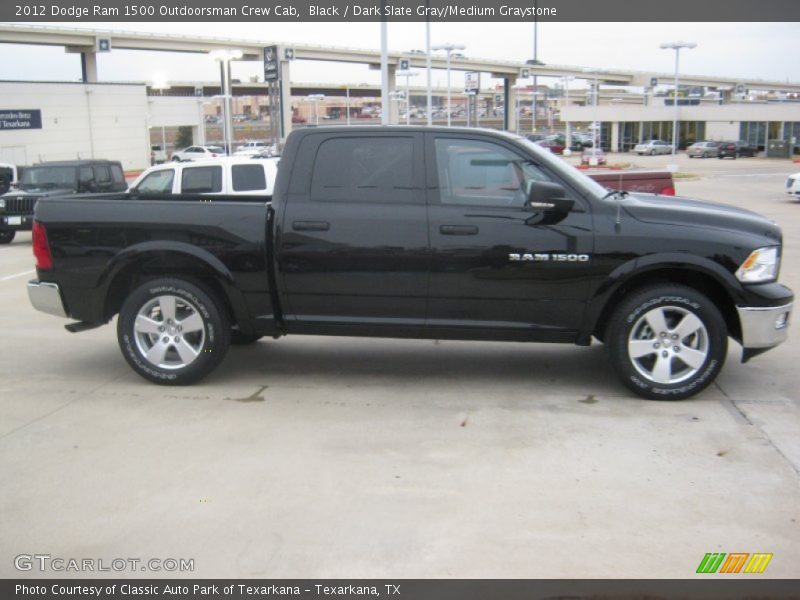 Black / Dark Slate Gray/Medium Graystone 2012 Dodge Ram 1500 Outdoorsman Crew Cab