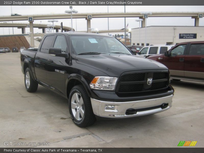 Black / Dark Slate Gray/Medium Graystone 2012 Dodge Ram 1500 Outdoorsman Crew Cab