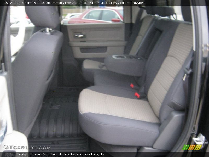 Black / Dark Slate Gray/Medium Graystone 2012 Dodge Ram 1500 Outdoorsman Crew Cab