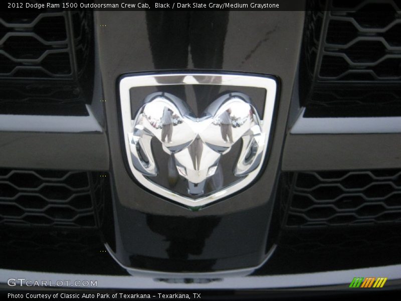 Black / Dark Slate Gray/Medium Graystone 2012 Dodge Ram 1500 Outdoorsman Crew Cab