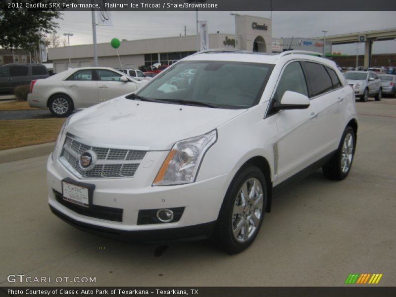 Platinum Ice Tricoat / Shale/Brownstone 2012 Cadillac SRX Performance