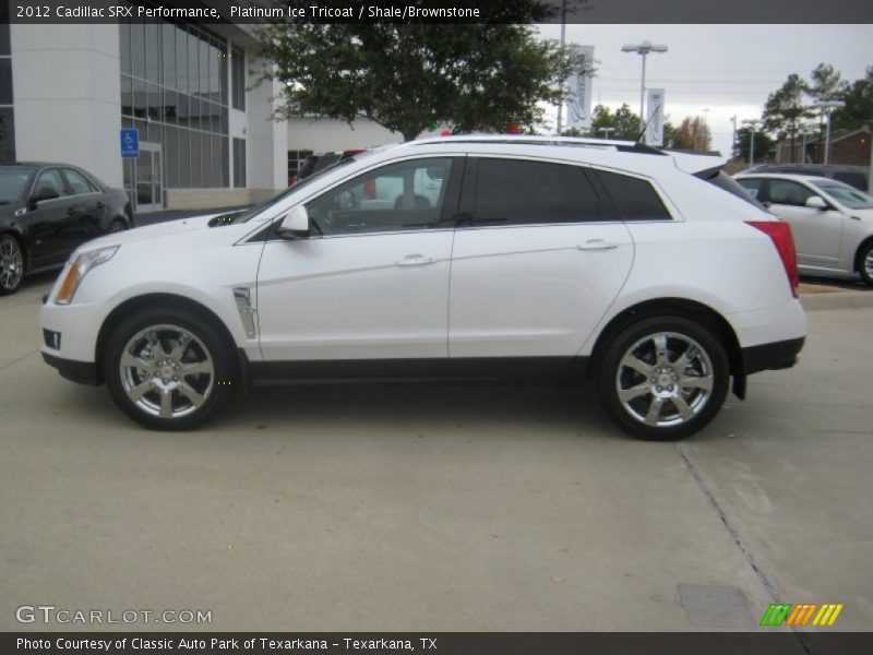 Platinum Ice Tricoat / Shale/Brownstone 2012 Cadillac SRX Performance