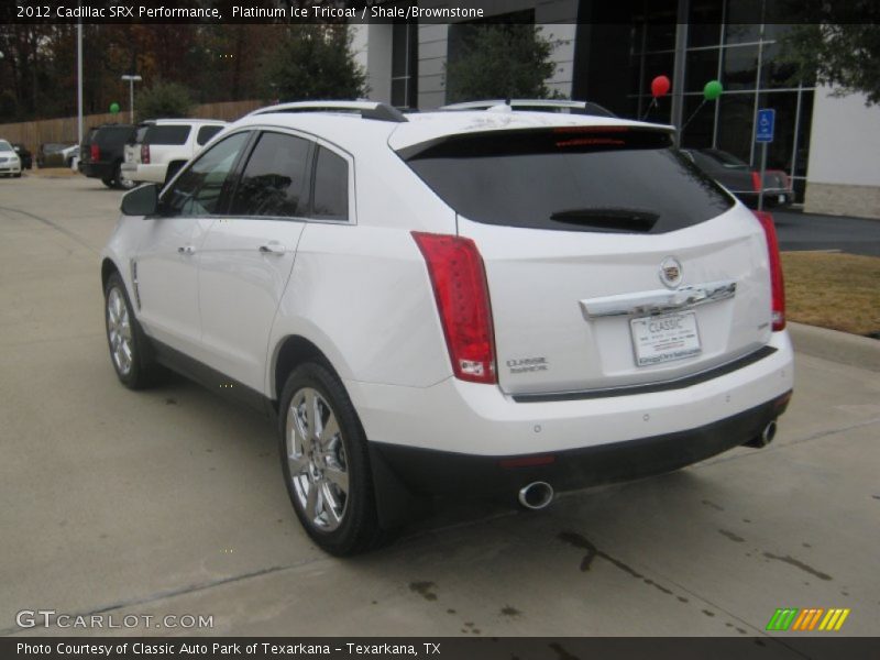 Platinum Ice Tricoat / Shale/Brownstone 2012 Cadillac SRX Performance