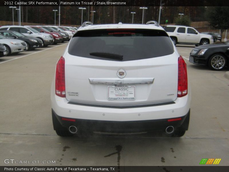 Platinum Ice Tricoat / Shale/Brownstone 2012 Cadillac SRX Performance