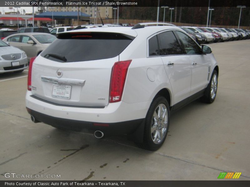 Platinum Ice Tricoat / Shale/Brownstone 2012 Cadillac SRX Performance