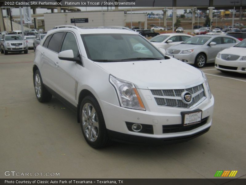 Platinum Ice Tricoat / Shale/Brownstone 2012 Cadillac SRX Performance