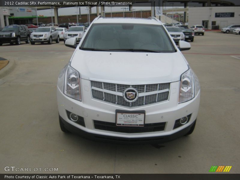 Platinum Ice Tricoat / Shale/Brownstone 2012 Cadillac SRX Performance