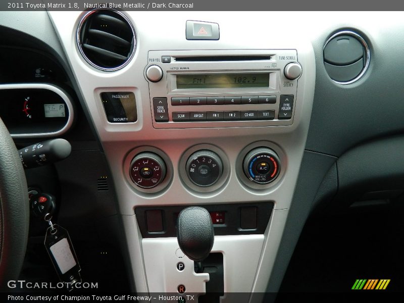 Nautical Blue Metallic / Dark Charcoal 2011 Toyota Matrix 1.8
