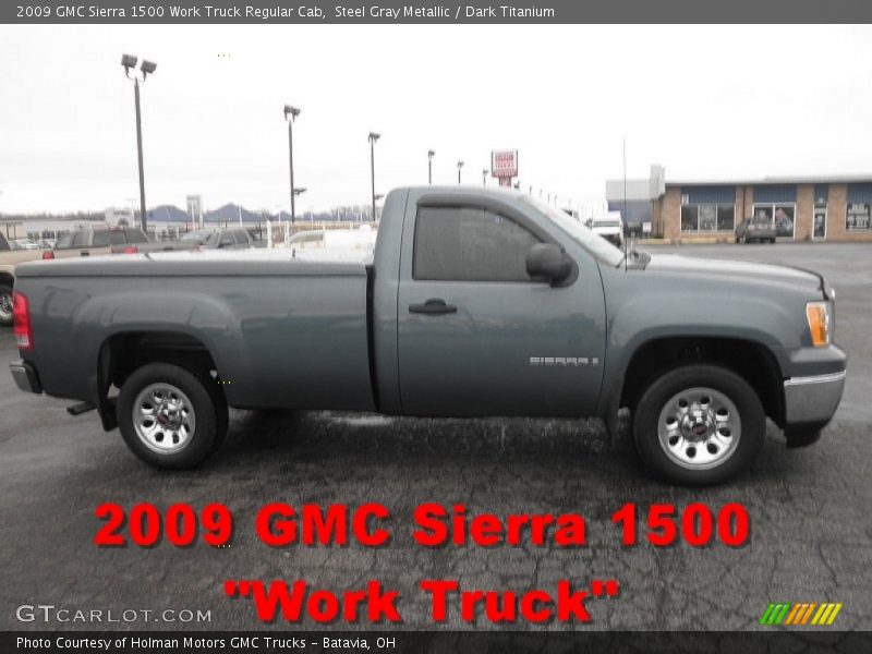 Steel Gray Metallic / Dark Titanium 2009 GMC Sierra 1500 Work Truck Regular Cab