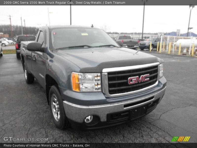 Steel Gray Metallic / Dark Titanium 2009 GMC Sierra 1500 Work Truck Regular Cab