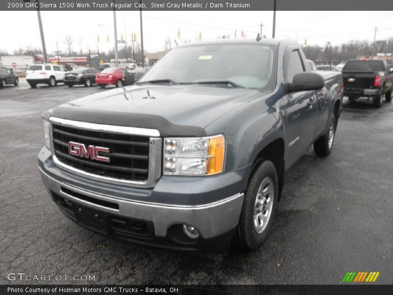 Steel Gray Metallic / Dark Titanium 2009 GMC Sierra 1500 Work Truck Regular Cab
