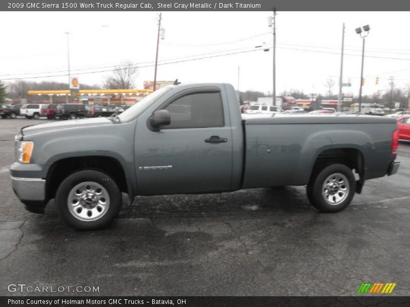 Steel Gray Metallic / Dark Titanium 2009 GMC Sierra 1500 Work Truck Regular Cab