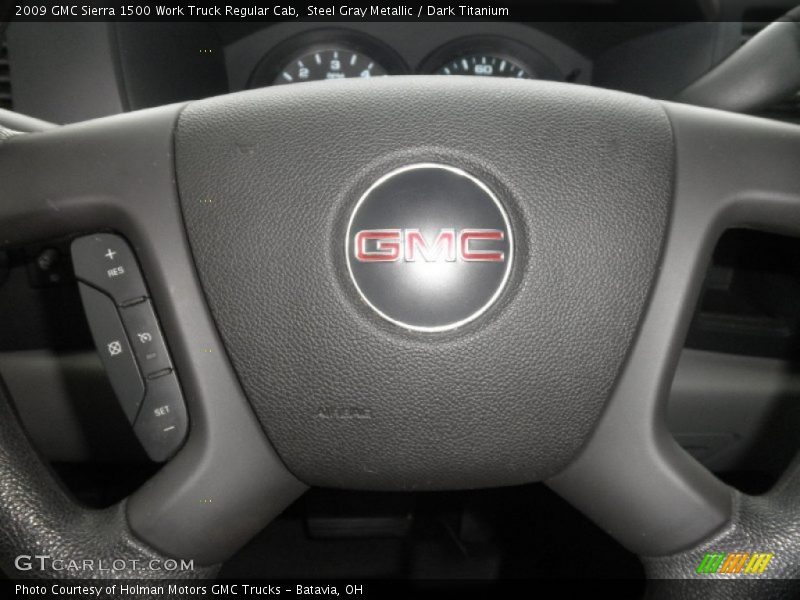 Steel Gray Metallic / Dark Titanium 2009 GMC Sierra 1500 Work Truck Regular Cab