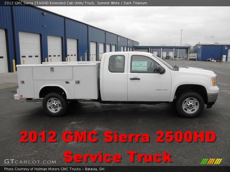 Summit White / Dark Titanium 2012 GMC Sierra 2500HD Extended Cab Utility Truck