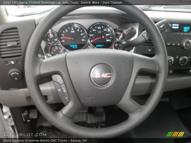 Summit White / Dark Titanium 2012 GMC Sierra 2500HD Extended Cab Utility Truck