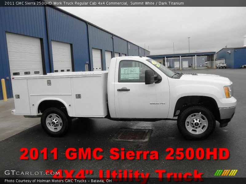 Summit White / Dark Titanium 2011 GMC Sierra 2500HD Work Truck Regular Cab 4x4 Commercial