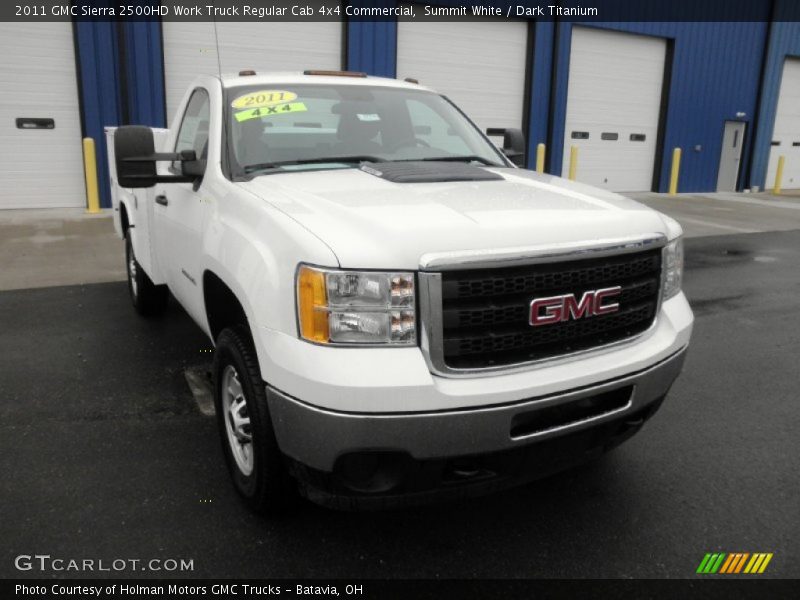 Summit White / Dark Titanium 2011 GMC Sierra 2500HD Work Truck Regular Cab 4x4 Commercial