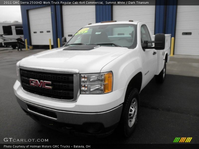 Summit White / Dark Titanium 2011 GMC Sierra 2500HD Work Truck Regular Cab 4x4 Commercial